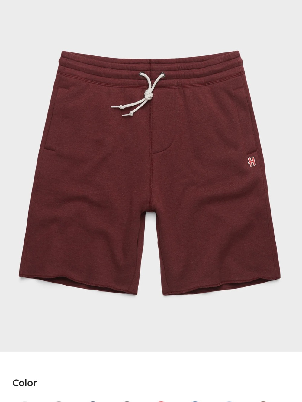 HOMAGE Men's Deep Maroon Go To Sweat Shorts